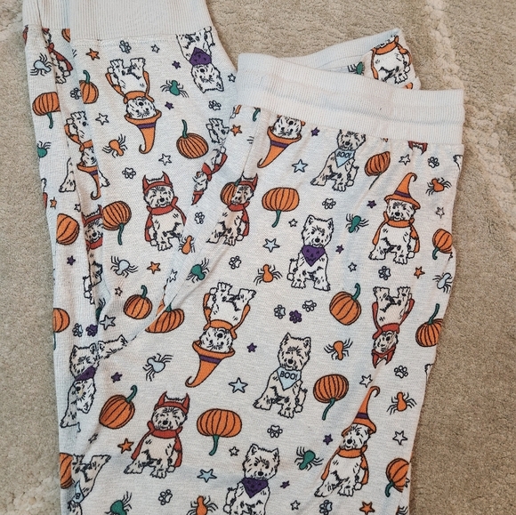 Jaclyn Intimates Women's Cute Dogs Halloween Adjustable Waist PJ Pants Beige L - Picture 4 of 6